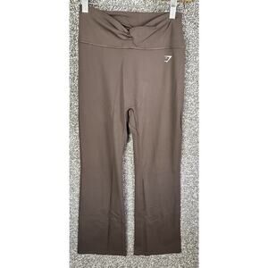 Gymshark Twist Front Flared Legging Brown Size Medium New Body Fit